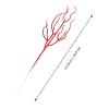 Tofficu Christmas Ttree Picks: 10pcs Glitter Curly Christmas Spray, Artificial Twigs Branches, Tree Filler, Leaves Picks Stems, Tree Ornaments Vase Filler for Xmas - Red view 2