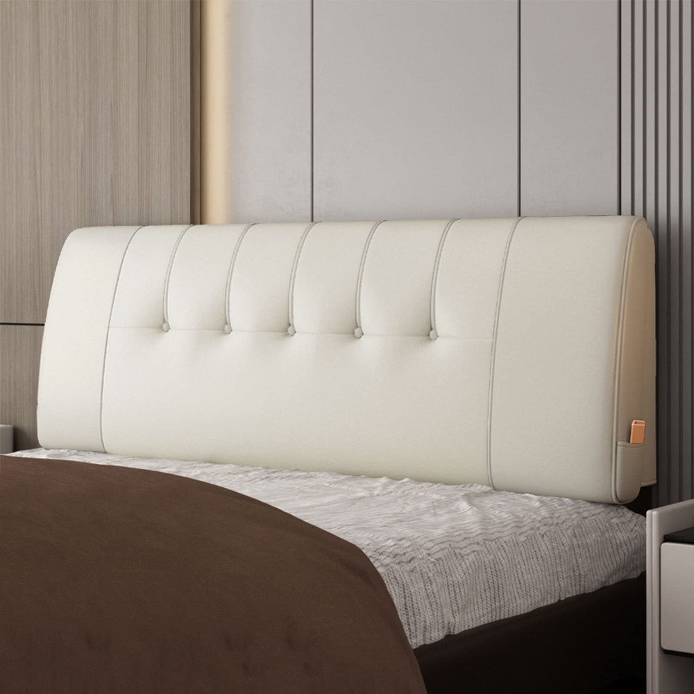 ZZYK Couch Pillow Bed Support Backrest Wedge Back Cushion Adults Kids Large Headboard Pillow Upholstered Reading Pillows Removable Cover for Queen King Size Bed,B,with headboard 70.8"/180cm