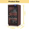 AUTENS 50L Dehumidifying Dry Cabinet Box, Wood grain Design Digital Control Noiseless and Energy Saving, for Camera Lens and Electronic Equipment Storage,Temperature Humidity LED Dual Screen view 2
