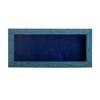13x34 Shadow Box Frame Blue Wood | with a 1" Usable Display Depth | Includes a Navy Blue Real Suede Texture Acid-Free Backing Board, UV Resistant Acrylic, and Hanging Hardware view 2