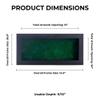 13x34 Shadow Box Frame Textured Black Wood | with a 3/4" Usable Display Depth | Includes a Forest Green Real Suede Texture Acid-Free Backing Board, UV Resistant Acrylic, and Hanging Hardware view 3