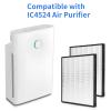 FCFMY 2 Packs H13 True HEPA Replacement Filter Compatible with InvisiClean Claro IC-4524 Air Cleaner Purifier with Activated Carbon Pre-Filter view 2