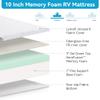 Opoiar 10 Inch Short Queen RV Mattress,Gel Green Tea Memory Foam Mattress for RVs, Campers & Trailers,Bed in a Box,Pressure Relief,Medium Firm,Back Supportive,Made in USA view 2