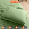 100% Organic Cotton Emperor - 84" X 84"- Sage Solid 4-Piece Sheet Set 500 Thread Count Breathable and Comfortable, Fits Mattress Up to 8-10 inches Deep Pocket view 3