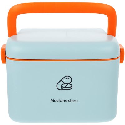 NUOBESTY Household Medicine Box Portable Double-layer Organizer for Use Capacity Sturdy Medicine Case Sealing Design for First Aid and Daily Storage Needs
