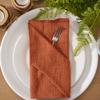 MLMW Cloth Napkins Set of 10 Terracotta Spring Summer Cotton Linen Napkins Bulk Washable 16.5"16.5" Table Napkins for Wedding Party Baby Shower Bridal Shower Birthday view 2