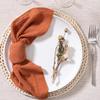 MLMW Cloth Napkins Set of 10 Terracotta Spring Summer Cotton Linen Napkins Bulk Washable 16.5"16.5" Table Napkins for Wedding Party Baby Shower Bridal Shower Birthday view 3