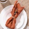 MLMW Cloth Napkins Set of 10 Terracotta Spring Summer Cotton Linen Napkins Bulk Washable 16.5"16.5" Table Napkins for Wedding Party Baby Shower Bridal Shower Birthday view 4