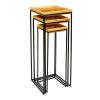 47th & Main Nesting Side Tables Tall Rustic Wood Square Accent End Table, Set of 3, Natural view 2