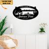 Personalized Deer Metal Sign - Custom Name and Address Wall Art, Antler Hunter Camp Decor, Christmas and Father's Day Gift for Him view 2
