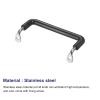 MECCANIXITY Pot Side Handle Replacement for Stainless Steel Pan Steamer Frying Pot Handle Black Silver Tone 108 x 95mm Pack of 2 view 4