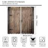 Wood Door Curtains Farmhouse Wooden Wood Cabin Decor Cafe Curtains Bedroom Living Room Decor Window Drapes 2 Panel Set 84x84in view 2