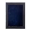 11x14 Shadow Box Frame Barnwood Black Wood | with a 1" Usable Display Depth | Includes a Navy Blue Real Suede Texture Acid-Free Backing Board, UV Resistant Acrylic, and Hanging Hardware view 2