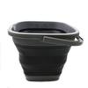 SAMMART 10L (2.6 Gallon) Collapsible Rectangular Handy Basket/Bucket (Grey/Black (Set of 2)) view 3