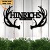 Personalized Deer Name Sign - Custom Address Metal Wall Art - Hunter Gift for Him - Father's Day view 2