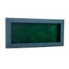 13x34 Shadow Box Frame Blue Wood | with a 1" Usable Display Depth | Includes a Forest Green Real Suede Texture Acid-Free Backing Board, UV Resistant Acrylic, and Hanging Hardware view 1