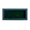 13x34 Shadow Box Frame Blue Wood | with a 1" Usable Display Depth | Includes a Forest Green Real Suede Texture Acid-Free Backing Board, UV Resistant Acrylic, and Hanging Hardware view 2