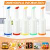 CHENGU 6 Pcs Bar Pour Colorful Juice Pouring Bottle Containers 34 oz Plastic Juice Dispensers for Bar Home Party Kitchen Supplies (White,Orange,Red,Yellow,Blue,Green) view 2
