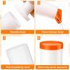 CHENGU 6 Pcs Bar Pour Colorful Juice Pouring Bottle Containers 34 oz Plastic Juice Dispensers for Bar Home Party Kitchen Supplies (White,Orange,Red,Yellow,Blue,Green) view 3
