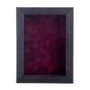 11x14 Shadow Box Frame Barnwood Black Wood | with a 1" Usable Display Depth | Includes a Dark Berry Real Suede Texture Acid-Free Backing Board, UV Resistant Acrylic, and Hanging Hardware view 2