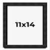 11x14 Shadow Box Frame Barnwood Black Wood | with a 1" Usable Display Depth | Includes a Dark Berry Real Suede Texture Acid-Free Backing Board, UV Resistant Acrylic, and Hanging Hardware view 3