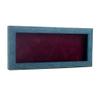 10x20 Shadow Box Frame Blue Wood | with a 1" Usable Display Depth | Includes a Dark Berry Real Suede Texture Acid-Free Backing Board, UV Resistant Acrylic, and Hanging Hardware view 1