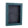 11x14 Shadow Box Frame Blue Wood | with a 1" Usable Display Depth | Includes a Dark Grey Real Suede Texture Acid-Free Backing Board, UV Resistant Acrylic, and Hanging Hardware view 1