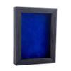 11x14 Shadow Box Frame Barnwood Black Wood | with a 1" Usable Display Depth | Includes a Royal Blue Real Suede Texture Acid-Free Backing Board, UV Resistant Acrylic, and Hanging Hardware view 1