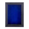 11x14 Shadow Box Frame Barnwood Black Wood | with a 1" Usable Display Depth | Includes a Royal Blue Real Suede Texture Acid-Free Backing Board, UV Resistant Acrylic, and Hanging Hardware view 2