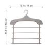 Housoutil Multi Clothes Hanger for Closet Organization Space Saving Non- Organizer for Pants Jeans Trousers and Scarves Nordic Grey Design for Neat Wardrobe Storage view 2