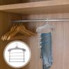 Housoutil Multi Clothes Hanger for Closet Organization Space Saving Non- Organizer for Pants Jeans Trousers and Scarves Nordic Grey Design for Neat Wardrobe Storage view 3
