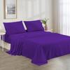 100% Organic Cotton Emperor - 84" X 84"- Purple Solid 4-Piece Sheet Set 500 Thread Count Breathable and Comfortable, Fits Mattress Up to 8-10 inches Deep Pocket view 2