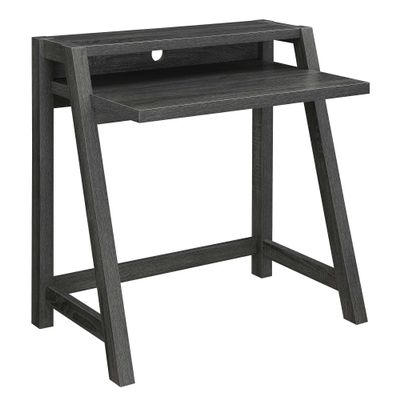 Convenience Concepts Newport Lilly 2-Tier Desk, Weathered Gray