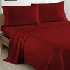 100% Organic Cotton Alaskan King - 108" X 108"- Burgundy Solid 4-Piece Sheet Set 500 Thread Count Breathable and Comfortable, Fits Mattress Up to 8-10 inches Deep Pocket view 1