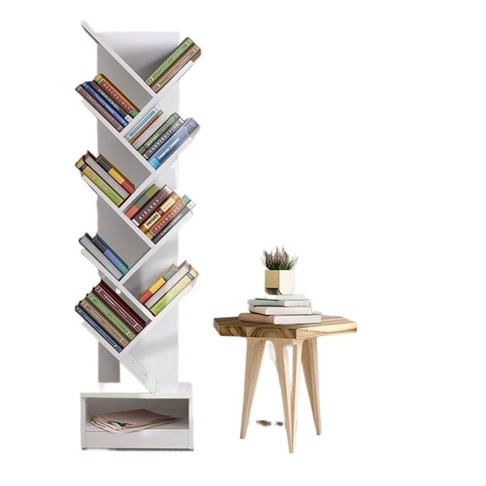 KIZQYN Bookcase Creative Tree-Shaped Large-Capacity Floor-to-Ceiling Bookcase 9-Layer Bookshelf Modern Minimalist Living Room Study Room Saving Space Bookshelf (Size :)