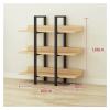KIZQYN Bookcase Bookshelf Shelf Bookcase Wall Living Room Floor Multi-Layer Shelf Cabinet Layered Rack Display Rack Steel Wood Wrought Iron Art Bookshelf (Color : 13) view 3