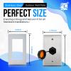 Ethernet Wall Plate with RJ45 Wall Plate Connector  IP67 Waterproof Ethernet Wall Outlet for Outdoor Use  Stainless Steel Cat5e, Cat6 and Cat 6a Female to Female Bulkhead Jack view 2
