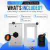 Ethernet Wall Plate with RJ45 Wall Plate Connector  IP67 Waterproof Ethernet Wall Outlet for Outdoor Use  Stainless Steel Cat5e, Cat6 and Cat 6a Female to Female Bulkhead Jack view 3