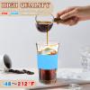 2 pcs Iced Coffee Cups with Lids, 16 oz Glass Cups with Lids and Straws, Reusable Tumbler with Silicone Sleeve, Wide Mouth Can Shaped Drinking Glasses for Coffee Juice Water Smoothie (Black) view 3