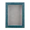11x14 Shadow Box Frame Blue Wood | with a 1" Usable Display Depth | Includes a Light Grey Real Suede Texture Acid-Free Backing Board, UV Resistant Acrylic, and Hanging Hardware view 2