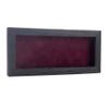 13x34 Shadow Box Frame Barnwood Black Wood | with a 1" Usable Display Depth | Includes a Dark Berry Real Suede Texture Acid-Free Backing Board, UV Resistant Acrylic, and Hanging Hardware view 1