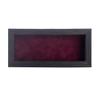 13x34 Shadow Box Frame Barnwood Black Wood | with a 1" Usable Display Depth | Includes a Dark Berry Real Suede Texture Acid-Free Backing Board, UV Resistant Acrylic, and Hanging Hardware view 2