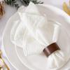 MLMW Ivory White Cloth Napkins Set of 10 Linen Spring Summer Napkins Cloth Bulk Washable Table Napkins 16.5"16.5" for Wedding Party Baby Bridal Shower Birthday Table Decorations view 1