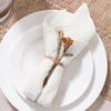 MLMW Ivory White Cloth Napkins Set of 10 Linen Spring Summer Napkins Cloth Bulk Washable Table Napkins 16.5"16.5" for Wedding Party Baby Bridal Shower Birthday Table Decorations view 4