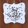 Agriism Christmas Wood Sign,Joy to The World Sign,Christian Farmhouse,Holiday Front Door Wreath Sign,Rustic Home Wall Decor,Merry Christmas Sign 8x12 Inch view 1