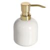 VNABO Round Soap Dispenser Ceramic Marble Pattern Soap Pump with Rust Proof Pump, Leak Proof Fillable Lotion Dispenser 300ml/10.1oz view 1