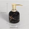 VNABO Round Soap Dispenser Ceramic Marble Pattern Soap Pump with Rust Proof Pump, Leak Proof Fillable Lotion Dispenser 300ml/10.1oz view 2