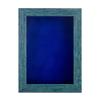 11x14 Shadow Box Frame Blue Wood | with a 1" Usable Display Depth | Includes a Royal Blue Real Suede Texture Acid-Free Backing Board, UV Resistant Acrylic, and Hanging Hardware view 2