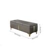 ARZARF Bedroom End of Bed Bench Change Shoe Stool Home Door Bench Cloakroom Trial Shoe Stool Storage Storage Stool Bedside Bed End Leather Stool Ottoman Couch Bench (Color : A) view 2