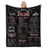 aisdfhsa 90th Birthday Gifts for Women - Back in 1936-90 Year Old Birthday Gift Ideas for Women Throw Blanket 60Lx50W